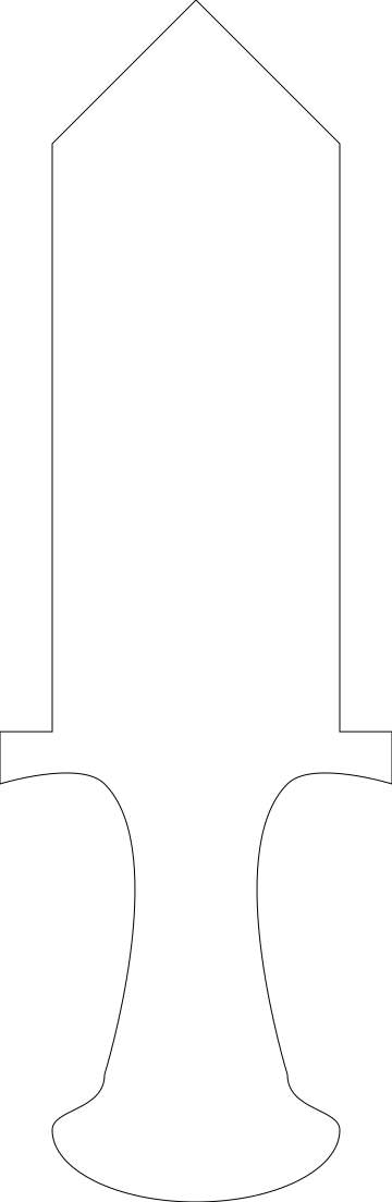 one dagger outlined